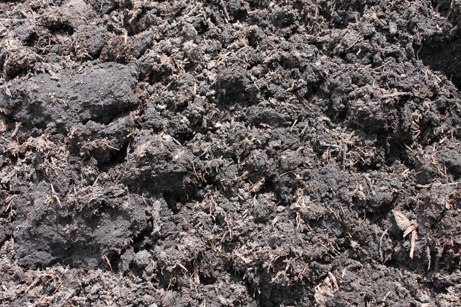Garden mix planting soil pile